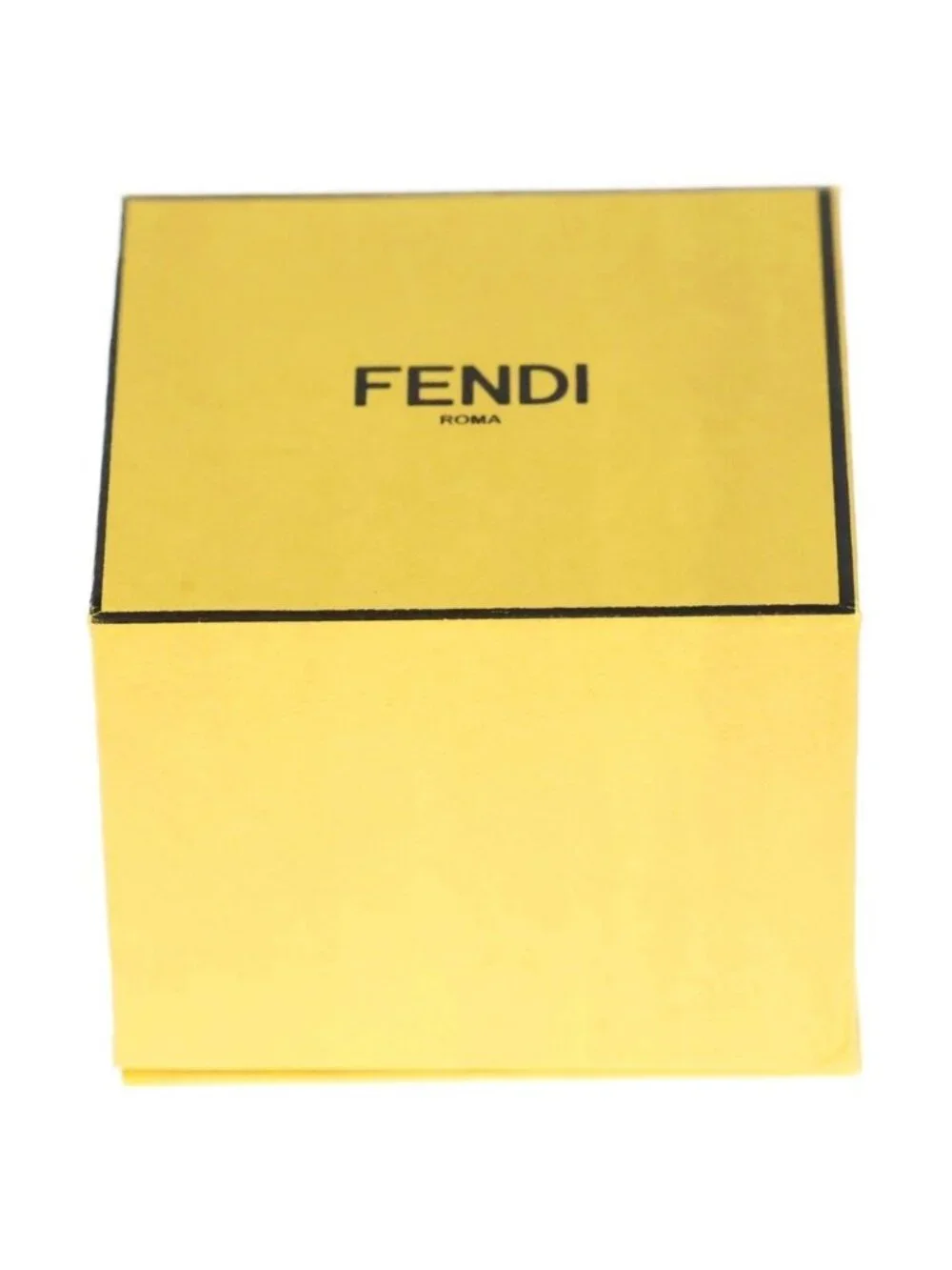 Fendi FF Logo Zucca Pattern Ring Silver